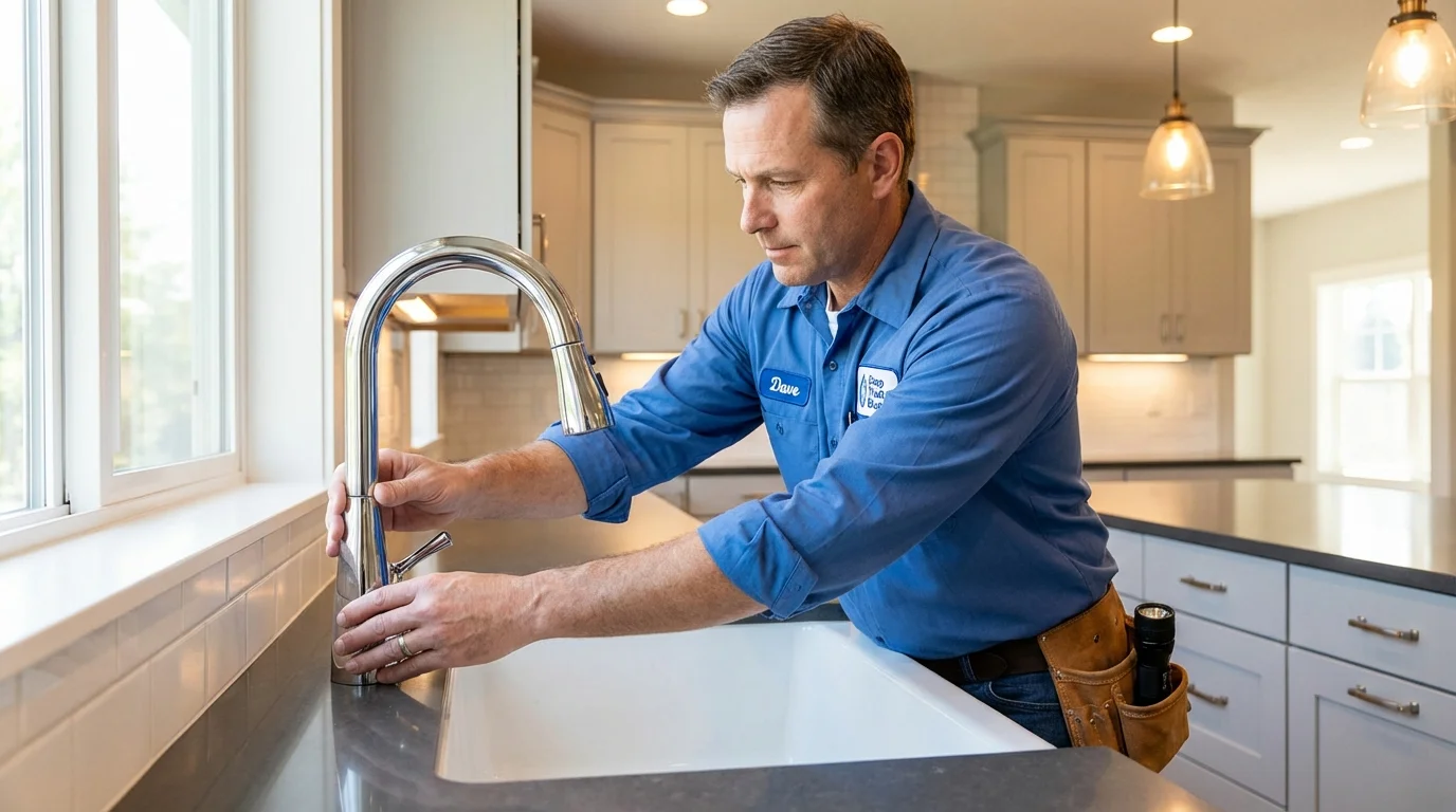 Kitchen faucet installation by Johns Plumbing LLC in Marble Falls