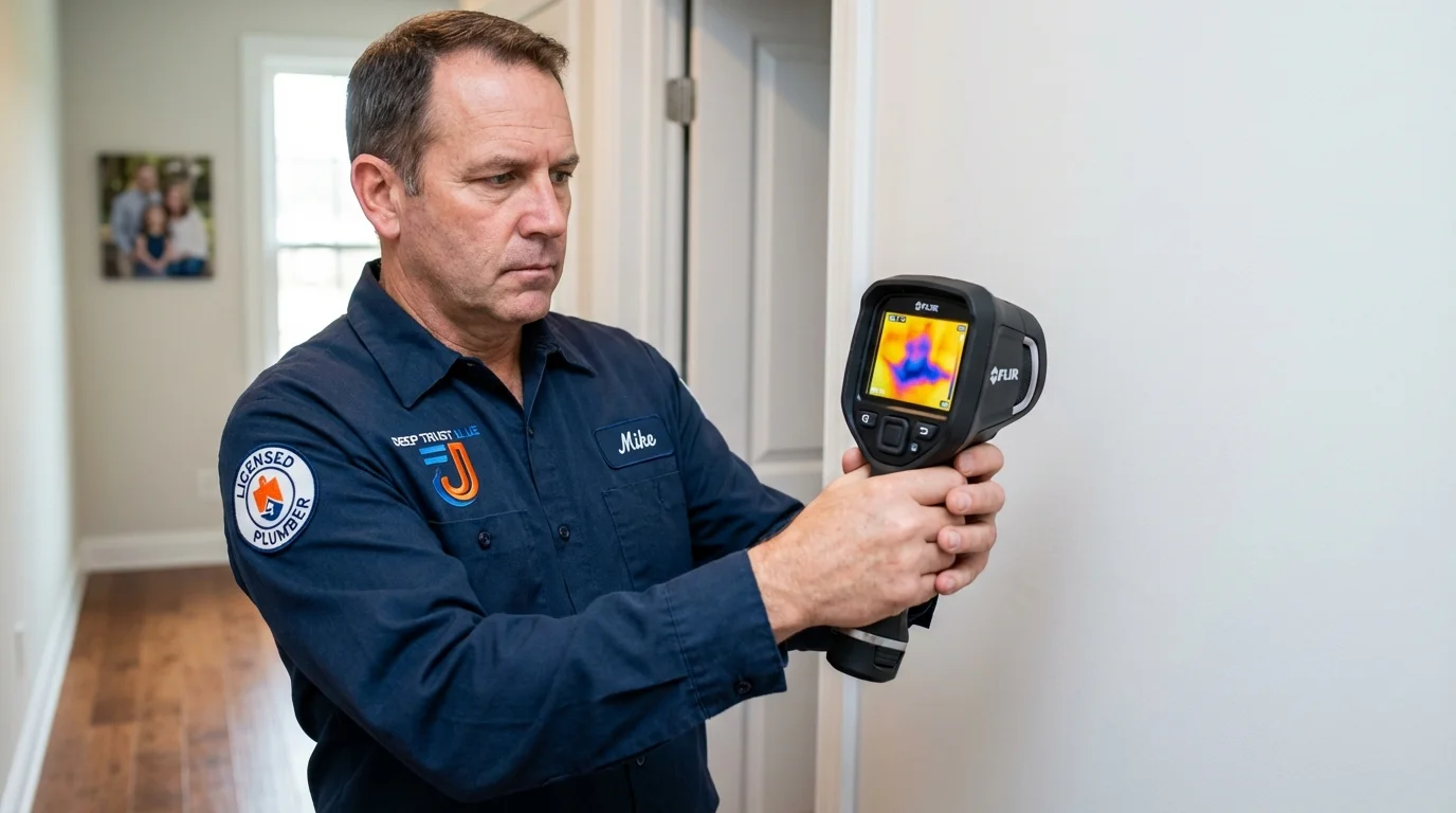 Thermal imaging leak detection by Johns Plumbing LLC in Marble Falls